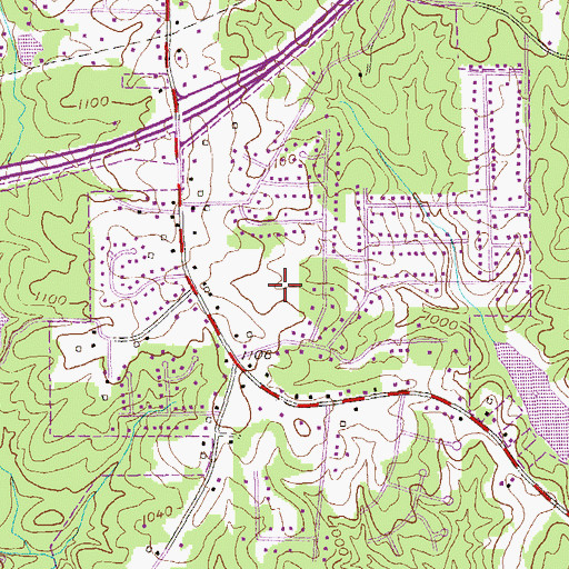 Topographic Map of Douglasville Pavillion Shopping Center, GA