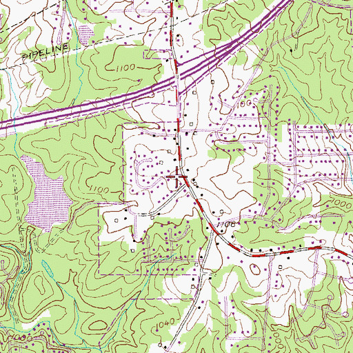 Topographic Map of Douglasville Promenade Shopping Center, GA