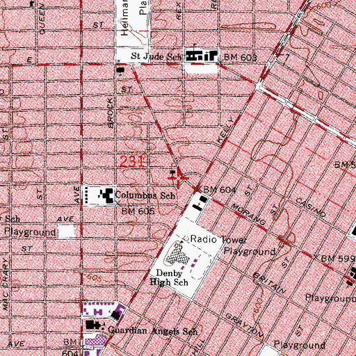 Topographic Map of Saint James Cooperative Nursery, MI