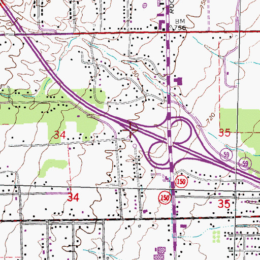 Topographic Map of Saint John Health System Rochester Health Center, MI