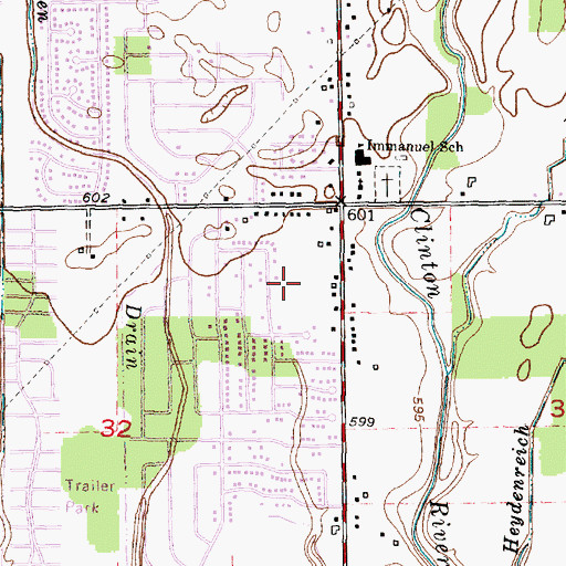 Topographic Map of Saint John Medical Center - Romeo Plank, MI