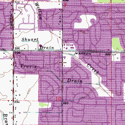 Topographic Map of Saint Michael Christian School, MI