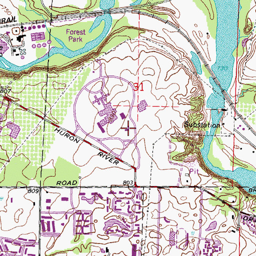 Topographic Map of SAINT JOSEPH MERCY, MI