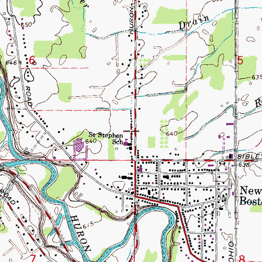 Topographic Map of Saint Stephen Catholic School, MI