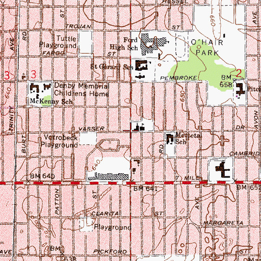 Topographic Map of Saint Timothy Lutheran School, MI