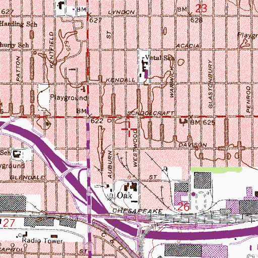 Topographic Map of Saint Timothy Lutheran School, MI