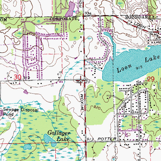Topographic Map of Sarah G Banks Middle School, MI