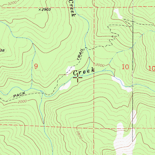 Topographic Map of Jims Creek, CA