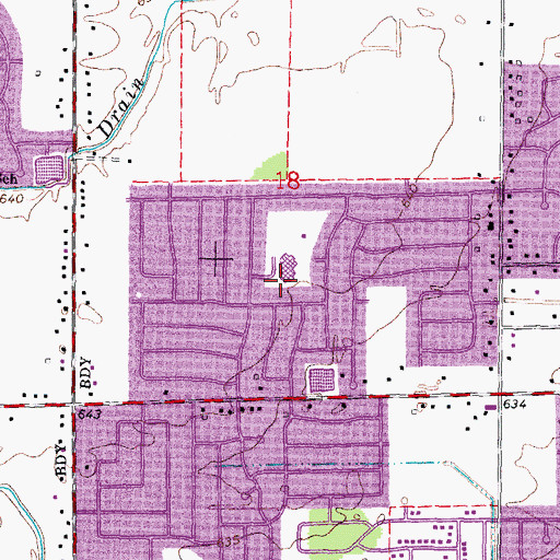 Topographic Map of Schuchard Elementary School, MI