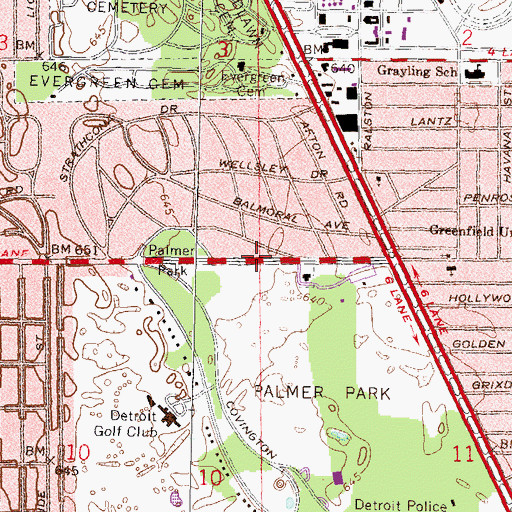 Topographic Map of Second Zion Hope Missionary Baptist Church, MI