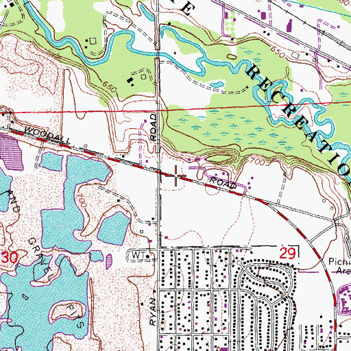 Topographic Map of Shadbush Environmental Center, MI