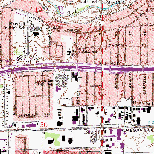 Topographic Map of Shear School, MI