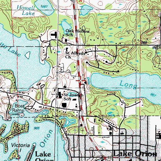 Topographic Map of Shops on the Shores Shopping Center, MI