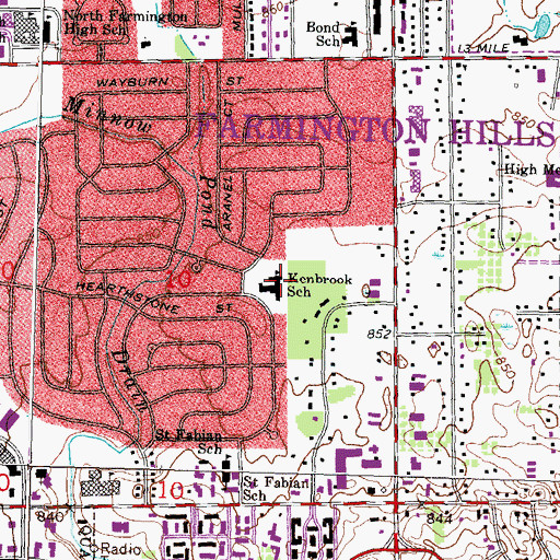Topographic Map of Sinai Berry Surgery Center, MI