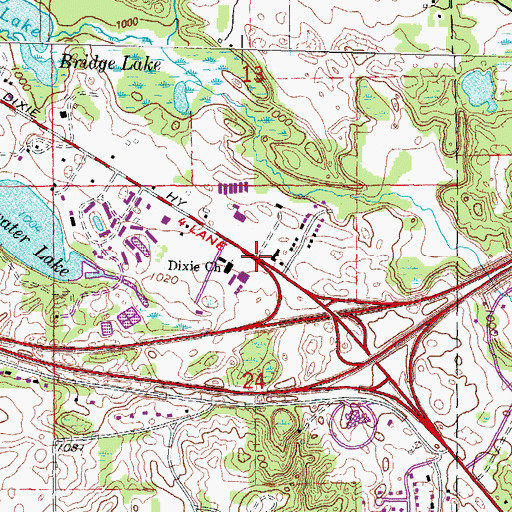 Topographic Map of Springfield Christian Academy, MI