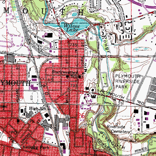 Topographic Map of Starkweather Childhood Education Center, MI