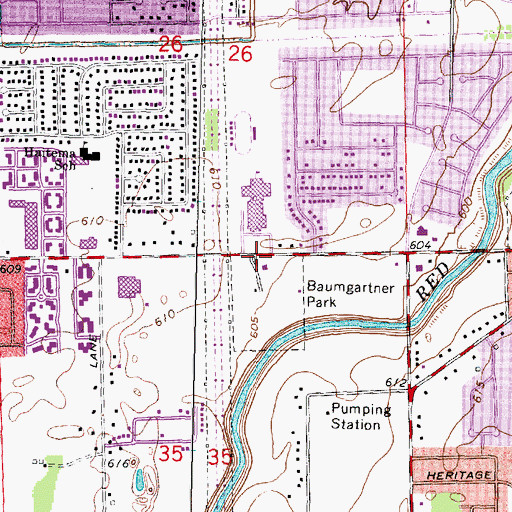 Topographic Map of Sterling Heights Senior High School, MI