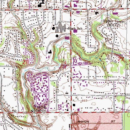 Topographic Map of Straith Hospital For Special Surgery, MI