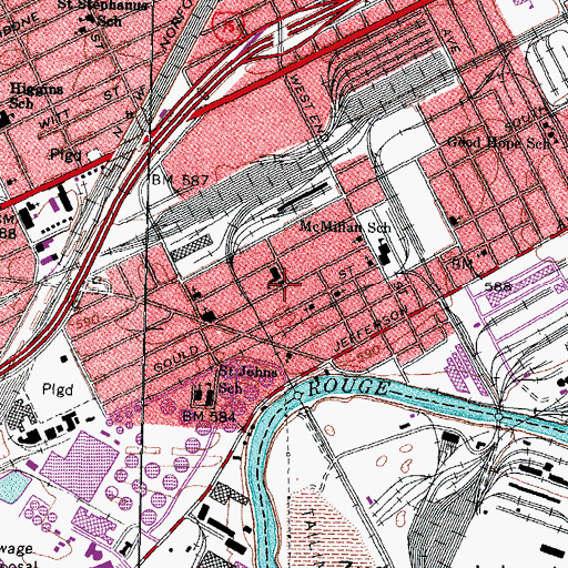 Topographic Map of Sweet Communion Church, MI