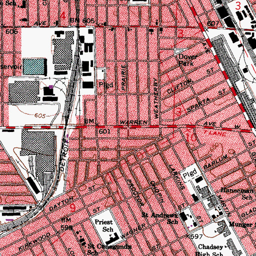 Topographic Map of Tabernacle of Judah, MI