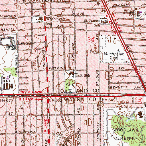 Topographic Map of Digital Learning Center, MI