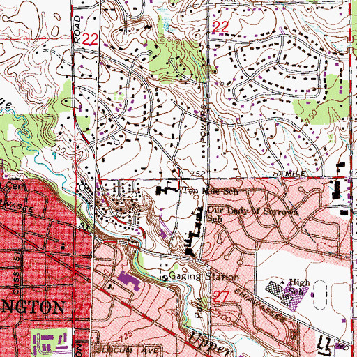 Topographic Map of Ten Mile Annex, MI