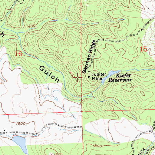 Topographic Map of Jupiter Mine, CA