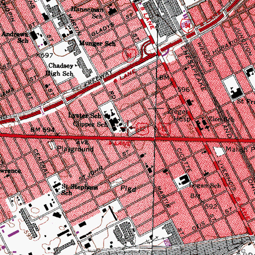 Topographic Map of Third Latin American Baptist Church, MI