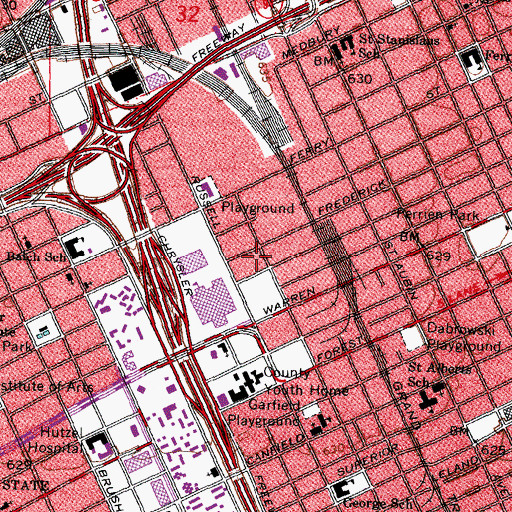 Topographic Map of Thorn Apple Valley IT Building 1, MI