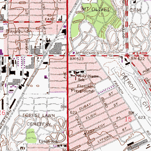 Topographic Map of Timbuktu Academy of Science and Technology, MI