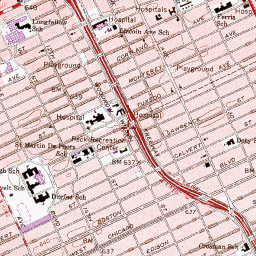 Topographic Map of Todd-Phillips Learning Resource Center, MI