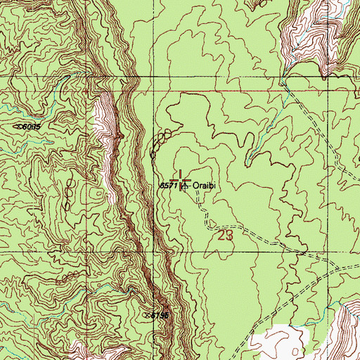 Topographic Map of Oraibi Mesa, AZ