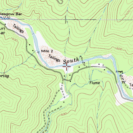 Topographic Map of Knownothing Creek, CA
