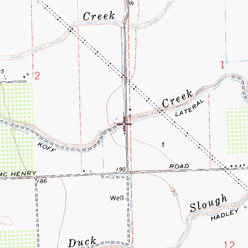 Topographic Map of Koff Lateral, CA