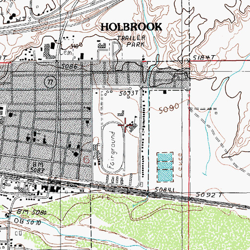 Topographic Map of Park Elementary School, AZ