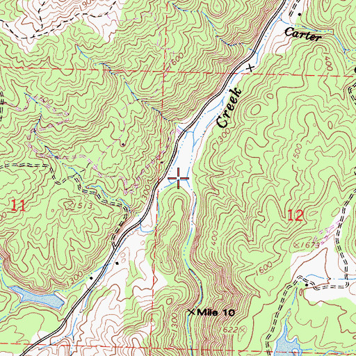 Topographic Map of Ladd Creek, CA