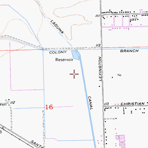 Topographic Map of Laguna Canal, CA