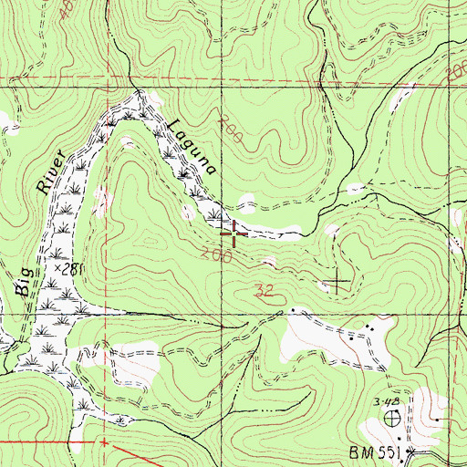 Topographic Map of Laguna Creek, CA