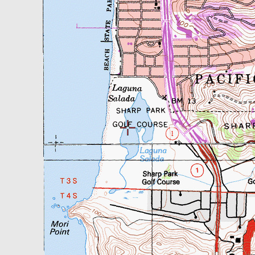Topographic Map of Laguna Salada, CA