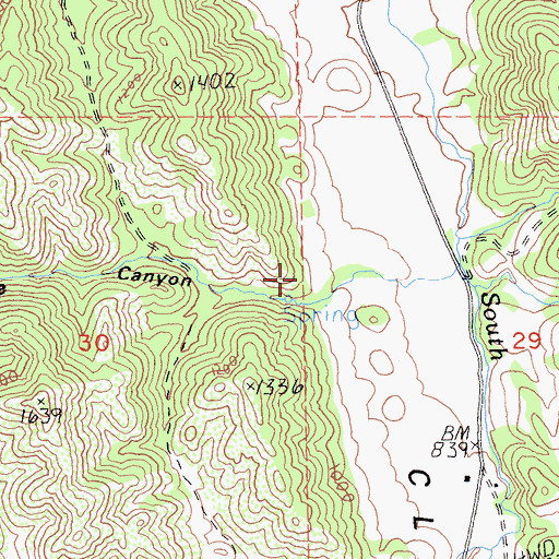 Topographic Map of Lake Canyon, CA