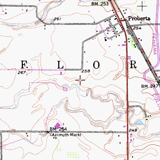 Topographic Map of Las Flores, CA