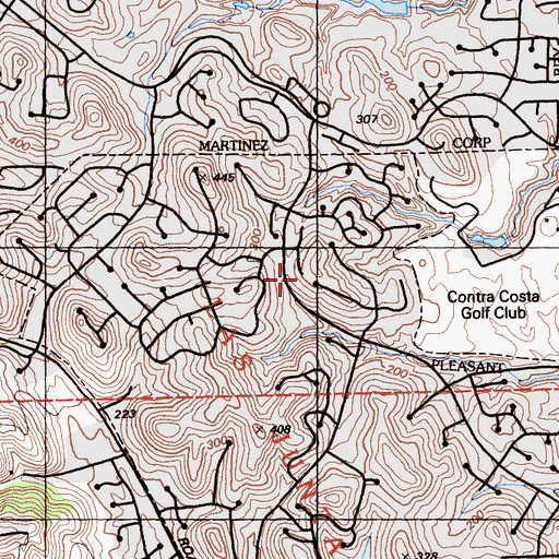 Topographic Map of Las Juntas, CA