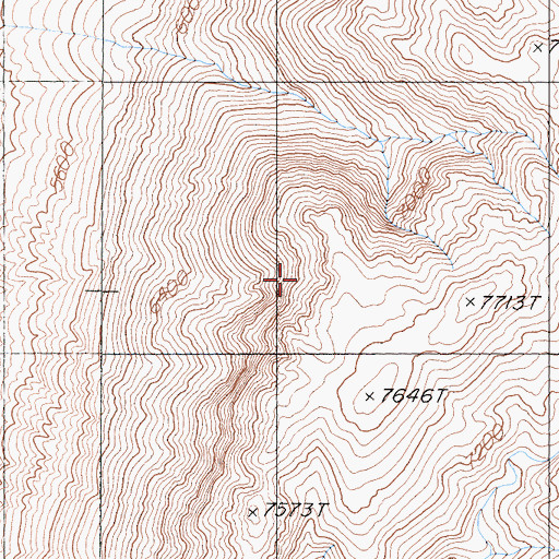 Topographic Map of Last Chance Range, CA