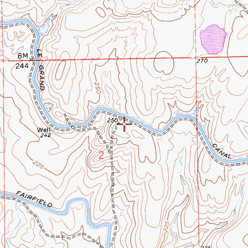 Topographic Map of Le Grand Canal, CA