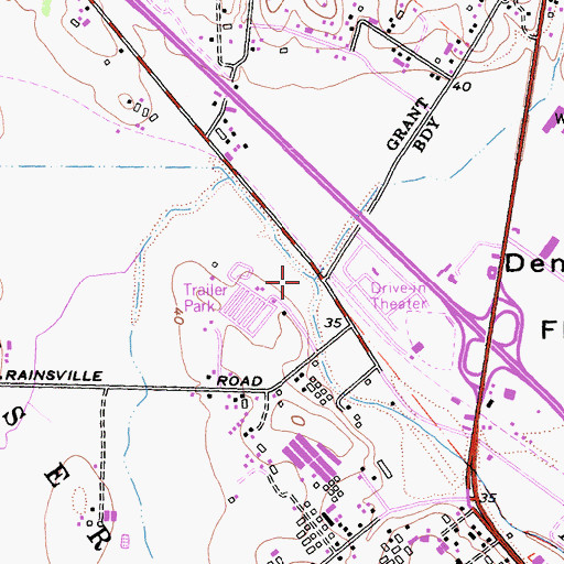 Topographic Map of Lichau Creek, CA
