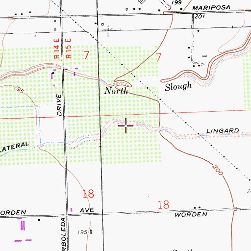 Topographic Map of Lingard Lateral, CA