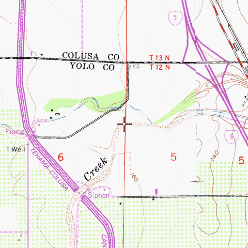Topographic Map of Little Buckeye Creek, CA