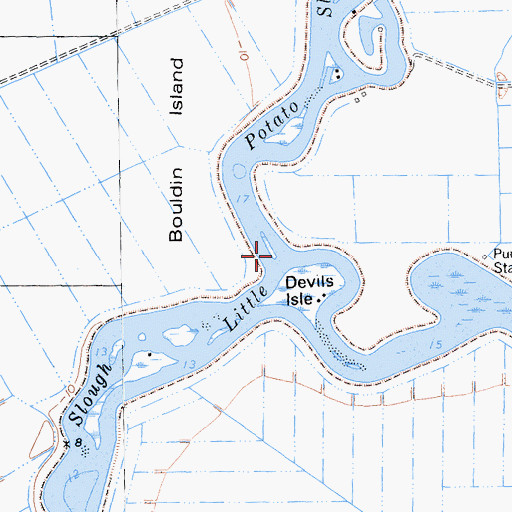 Topographic Map of Little Potato Slough, CA