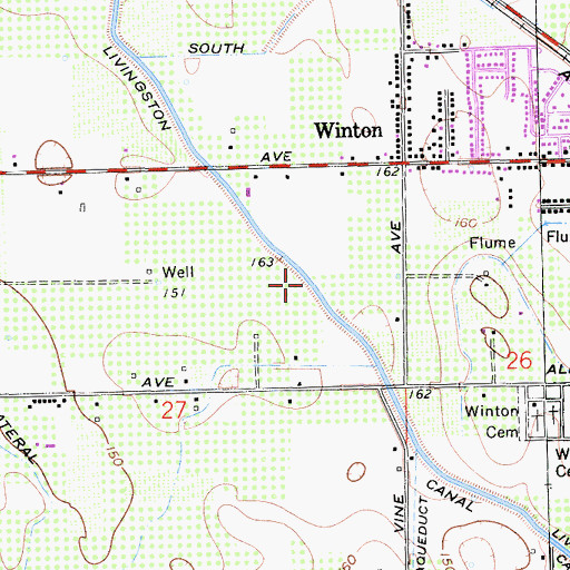 Topographic Map of Livingston Canal, CA