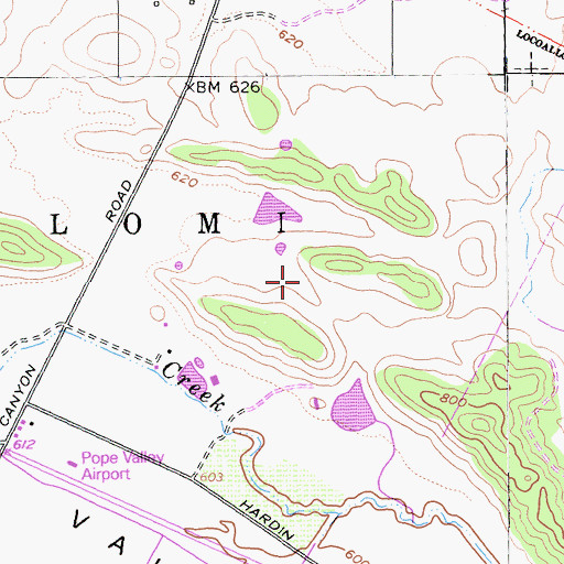 Topographic Map of Locoallomi, CA